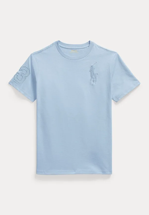 Футболка из хлопкового трикотажа с принтом «большой пони» 714y. Polo Ralph Lauren, Estate Blue