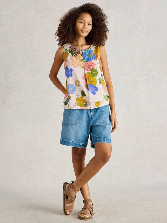 

Топ Paradise Pure из органического хлопка White Stuff, Ivory/Multi