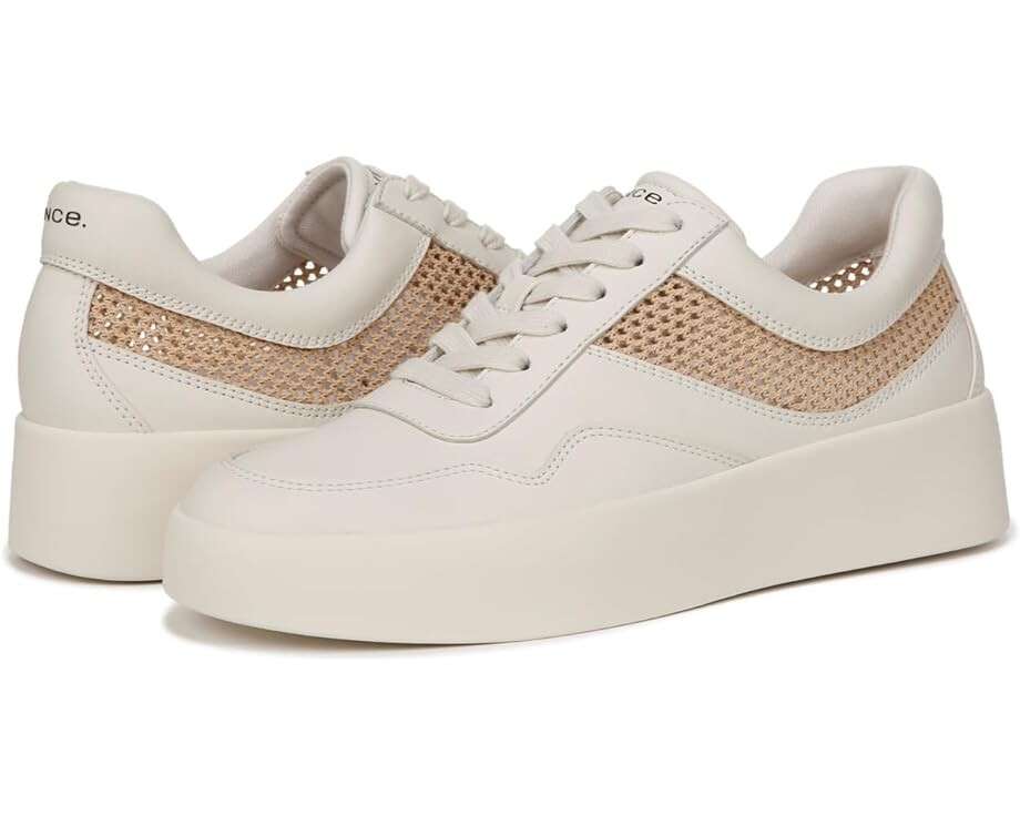 

Кроссовки Vince Warren Court, цвет White Leather/Beige Mesh