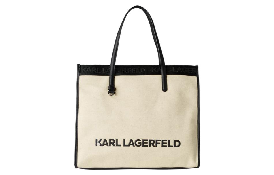 

Сумка-шоппер из хлопка и льна Karl Lagerfeld