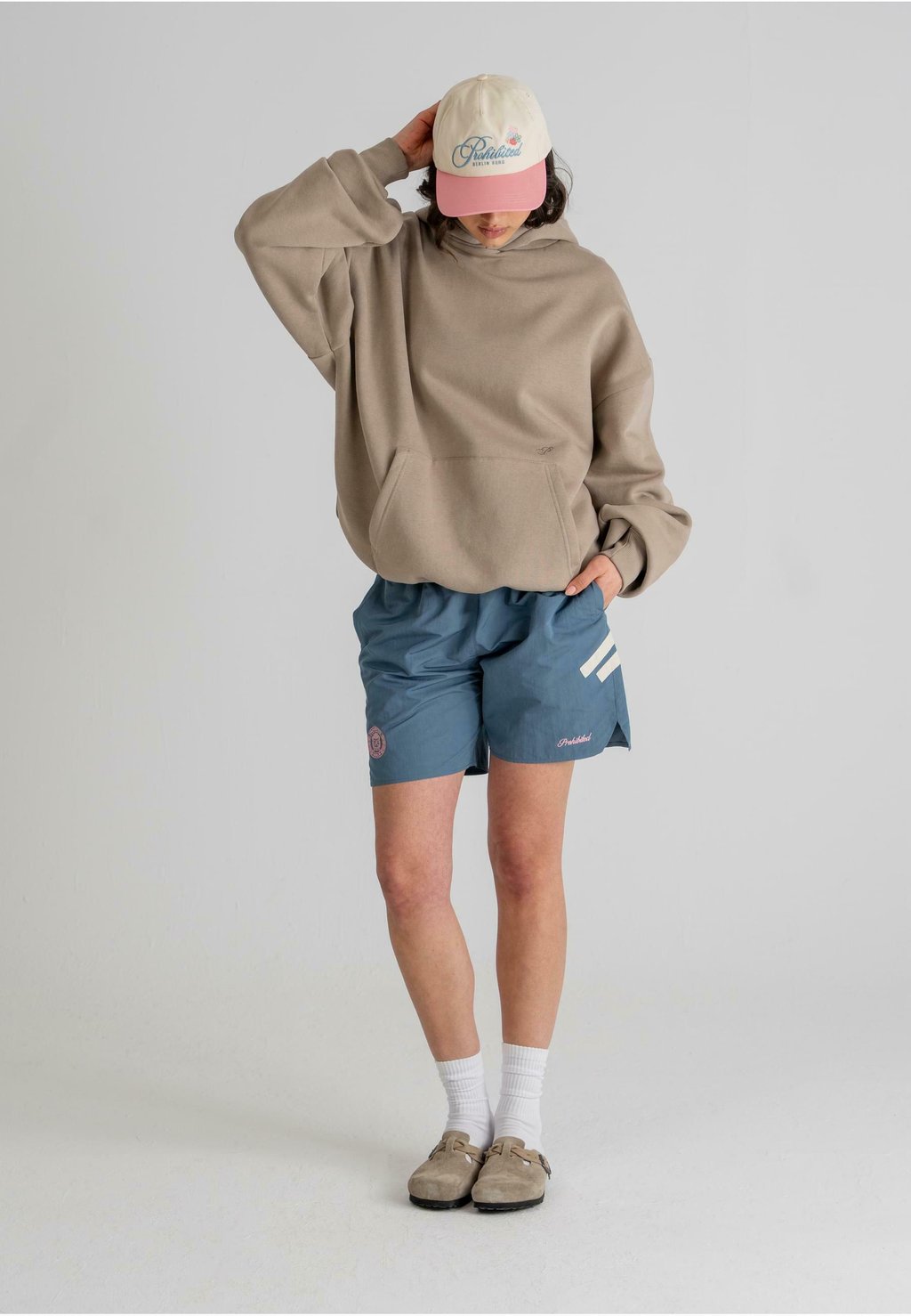 

Толстовка Hoodie PROHIBITED, серый
