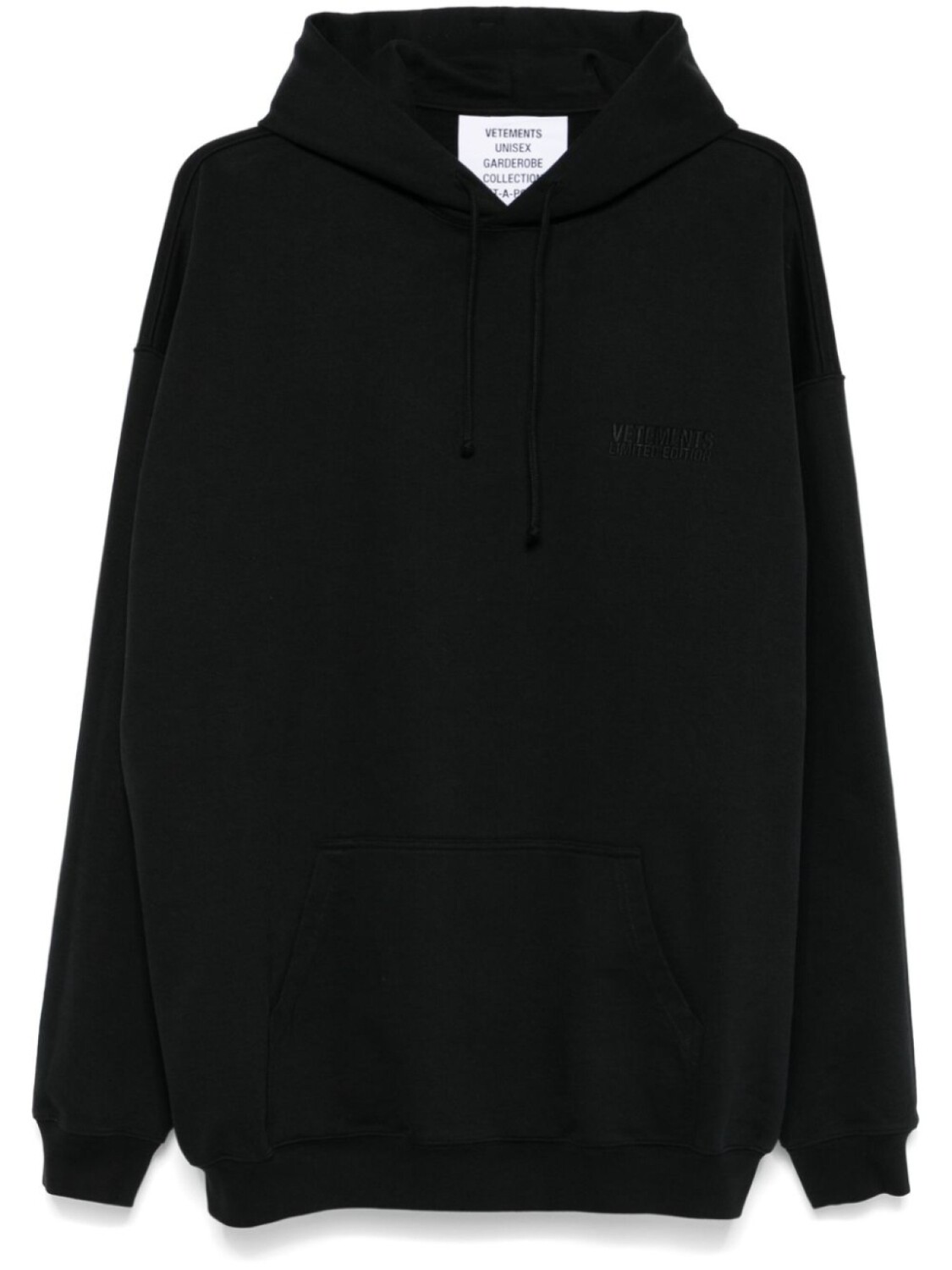 

VETEMENTS толстовка с капюшоном наизнанку, черный
