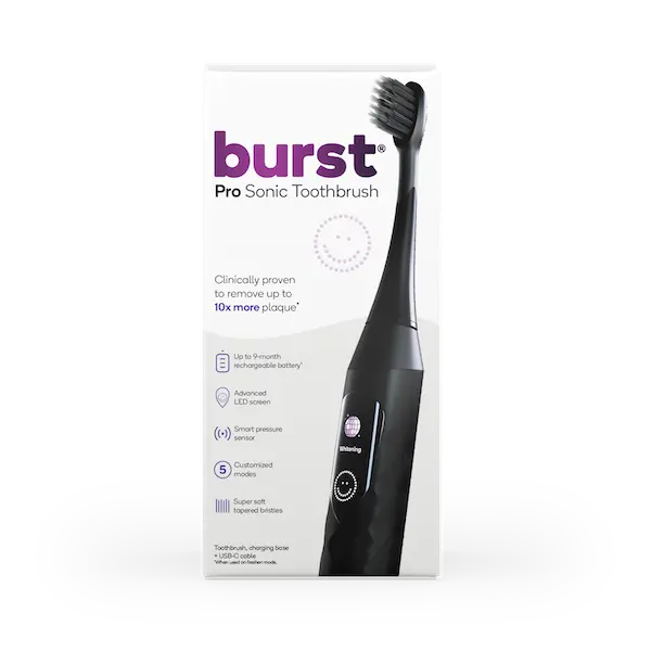 Звуковая зубная щетка черная, 1 шт. Burst Oral Care Pro — фото 3