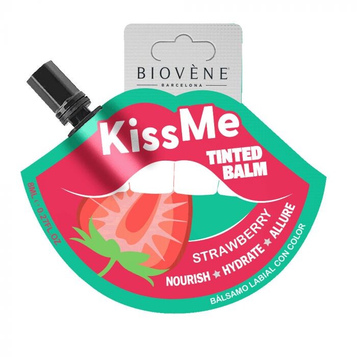 

Бальзам для губ Kiss Me Bálsamo Labial Fresa con Color Biovène, 8 ml