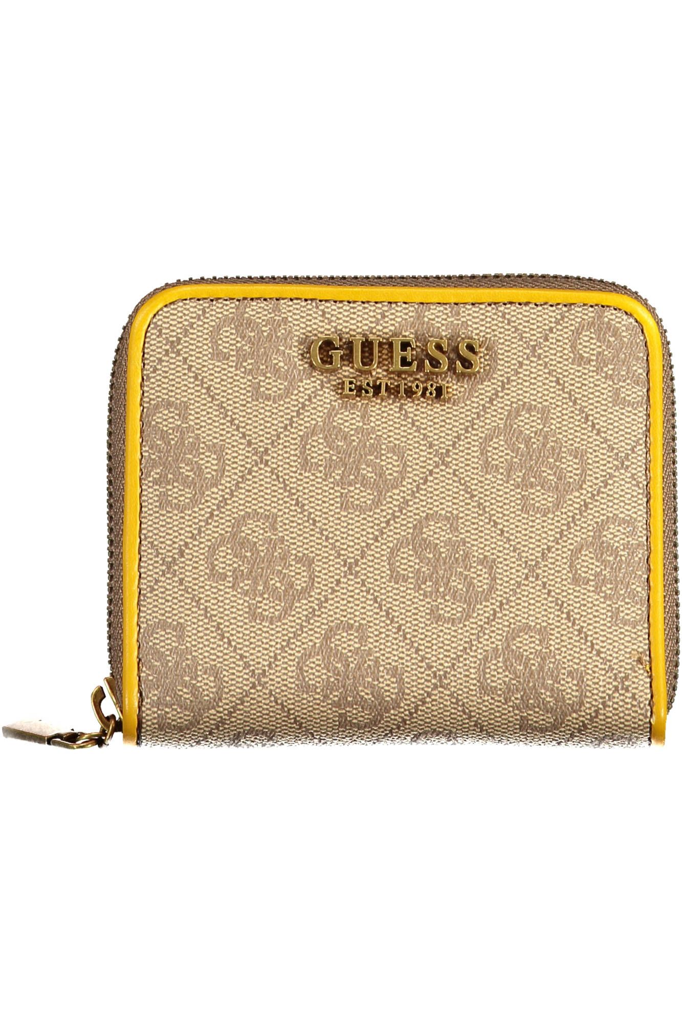 

Желтый полиуретановый женский кошелек Guess Shoes