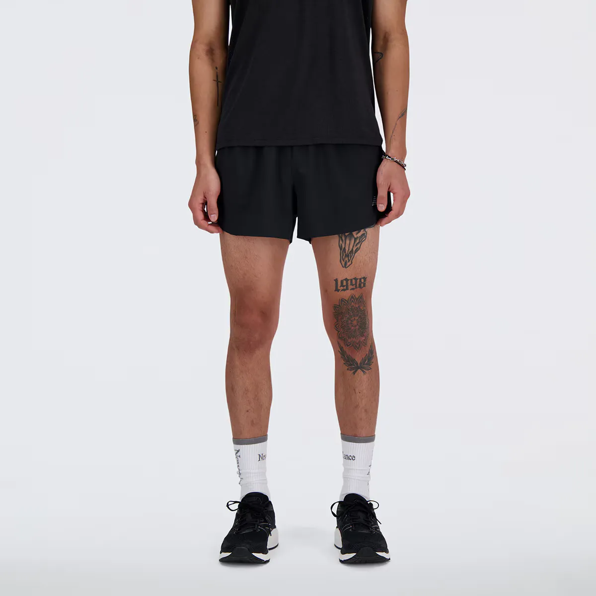 

Мужские 3-дюймовые шорты RC бесшовного разреза New Balance, чёрный