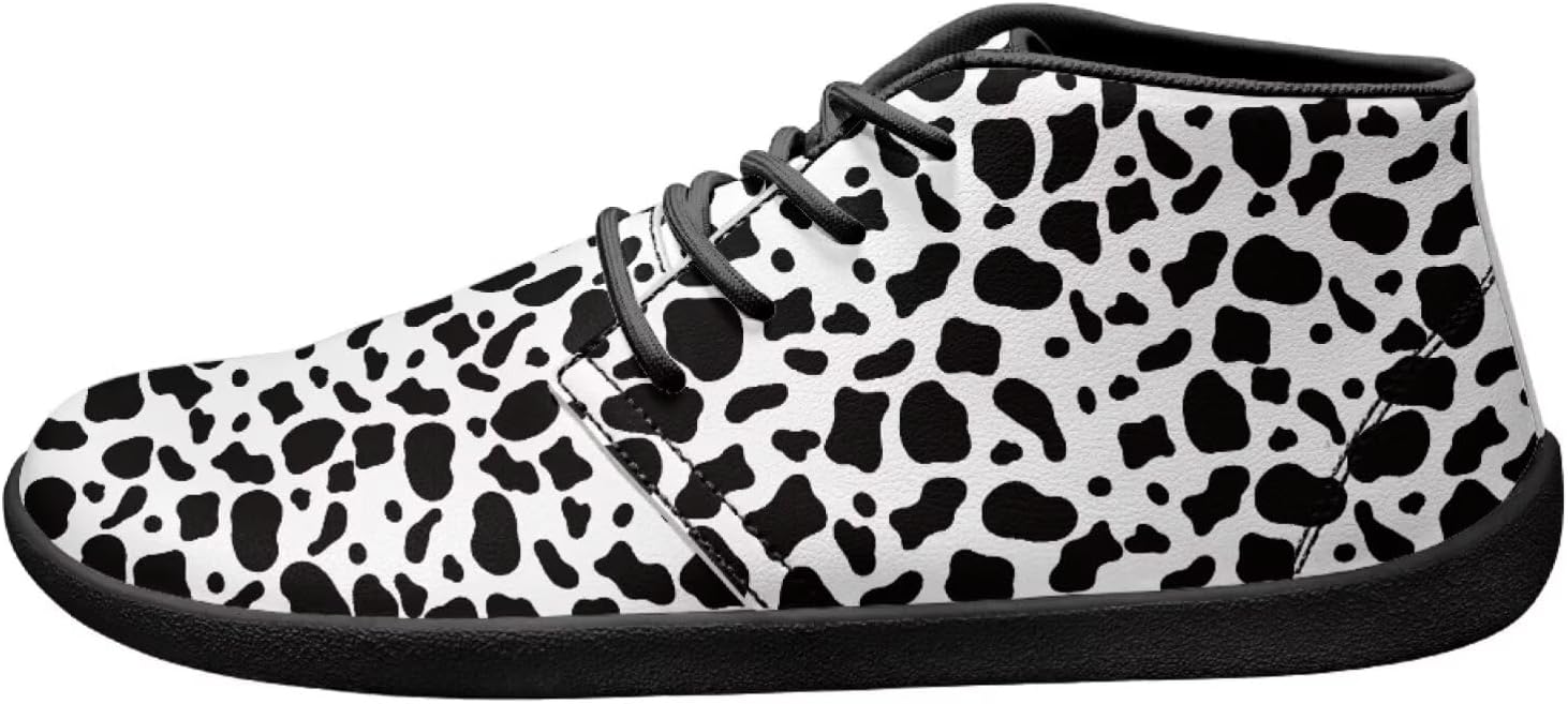 

Мужские кроссовки с широким носком, повседневные минималистичные дышащие ходовые кроссовки с подошвой с нулевым перепадом Pointodoor, Cow Printed