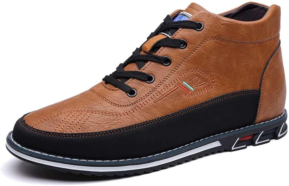 

Мужские повседневные ботинки, мотоциклетные ботинки, ботинки больших размеров, ботинки до щиколотки на шнуровке, модные кожаные ботинки, обувь для бизнеса, свадьбы и вечеринок Mitvr, оранжевый