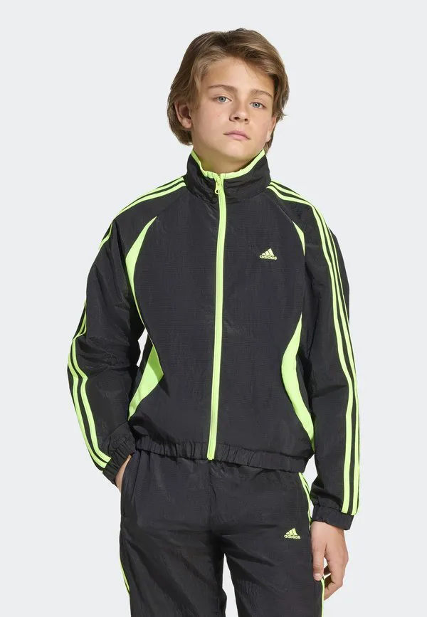 Легкая куртка teamgeist унисекс Adidas Originals, Black/Signal Green — фото 2