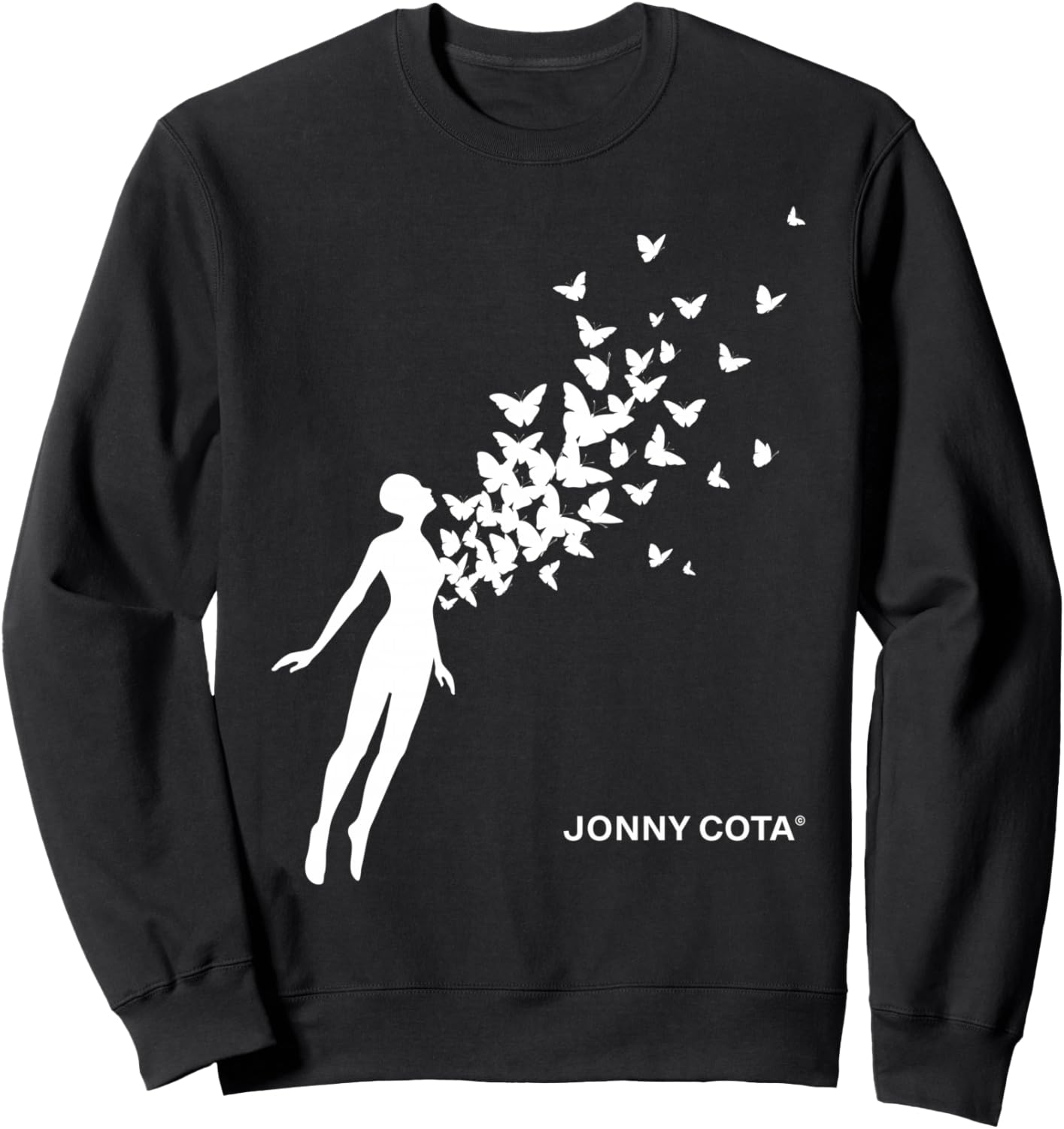 

Толстовка с принтом бабочек от Джонни Кота Jonny Cota Studio, черный