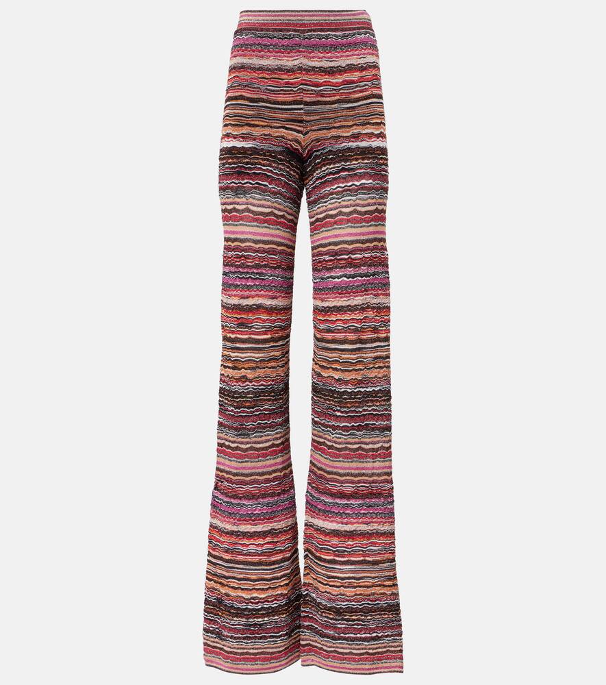 

Ламе-брюки с зигзагообразной полоской расклешенные Missoni, Multicolor Brown, Black Red Orange