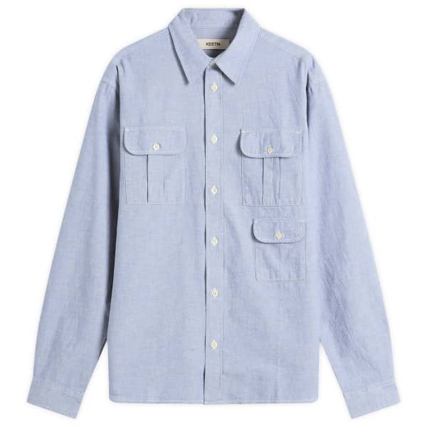 

Рубашка Киннэрд Kestin, Blue Chambray