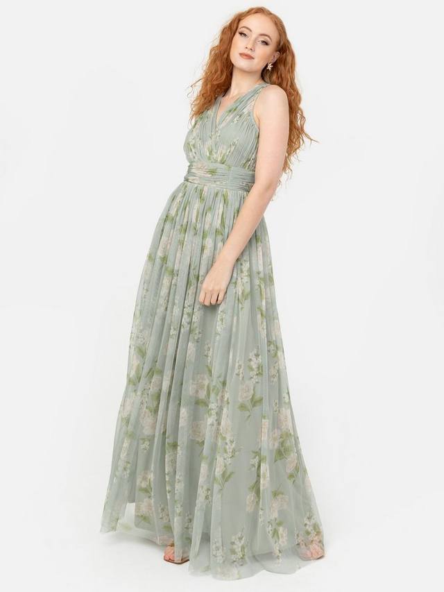 

Макси-платье с открытой спиной Anaya With Love, цвет Sage Floral Print