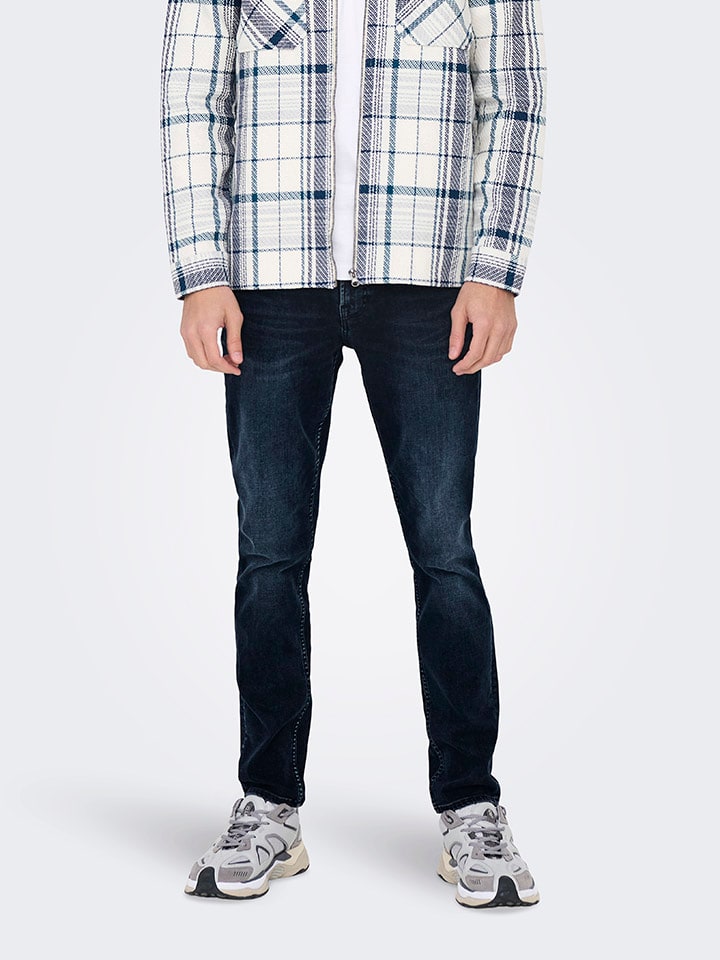 

Джинсы "Loom" - зауженные - темно-синего цвета ONLY & SONS