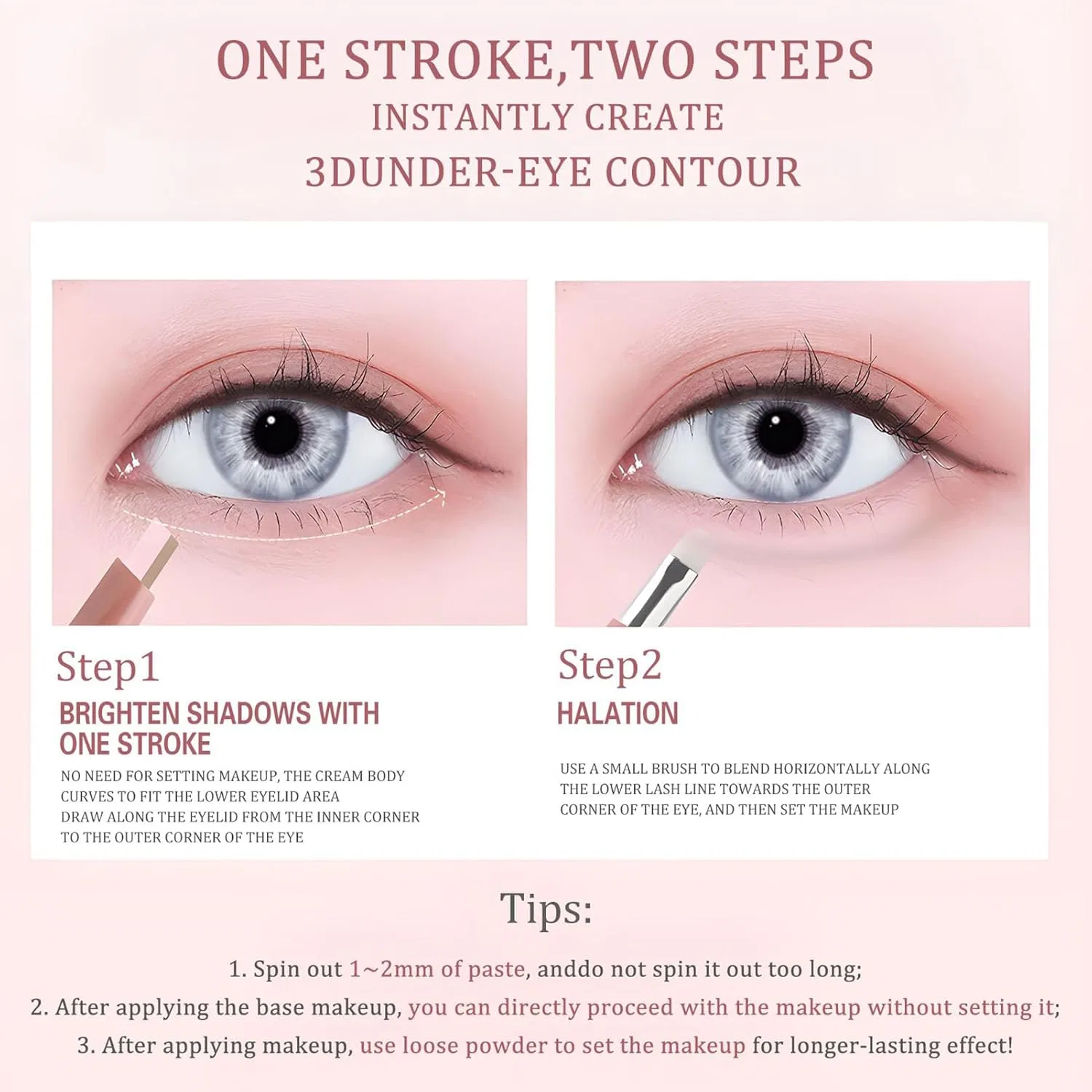 Хайлайтер для лица Two Color Silk Warm Brightening Concealer Under Eye, 2.5 г, цвет 02# — фото 4
