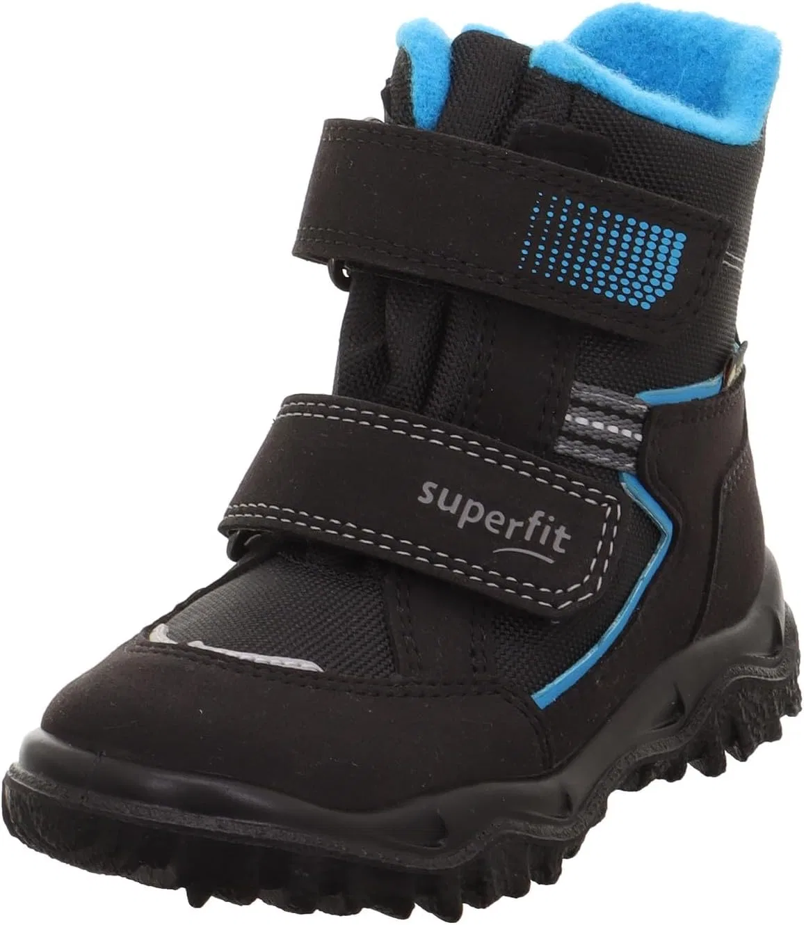 Ботинки Superfit для мальчиков и девочек, теплые, на подкладке, с мембраной Gore-Tex, черно-бирюзовые