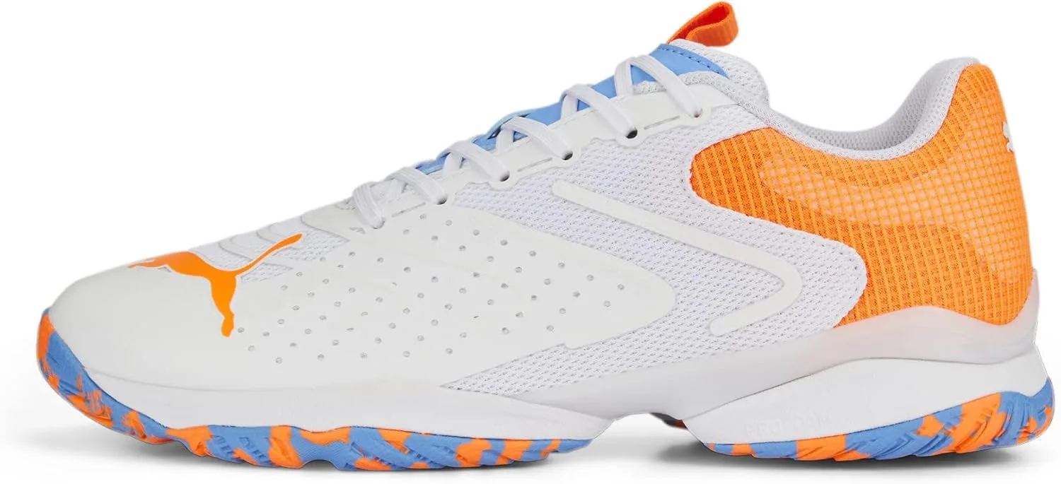 Теннисные кроссовки PUMA Unisex Solarattack RCT, белый/светло-синий/оранжевый — фото 4