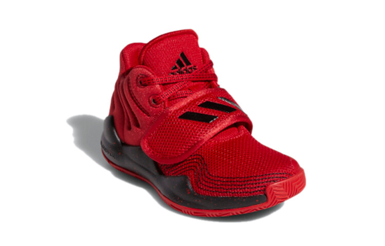 Баскетбольные кроссовки Deep Threat Kids PS Mid-top красные/черные Adidas — фото 3