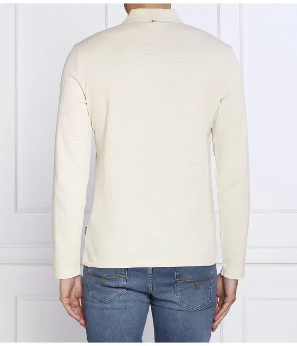 Поло Pleins 31 slim fit Boss, бежевый — фото 4