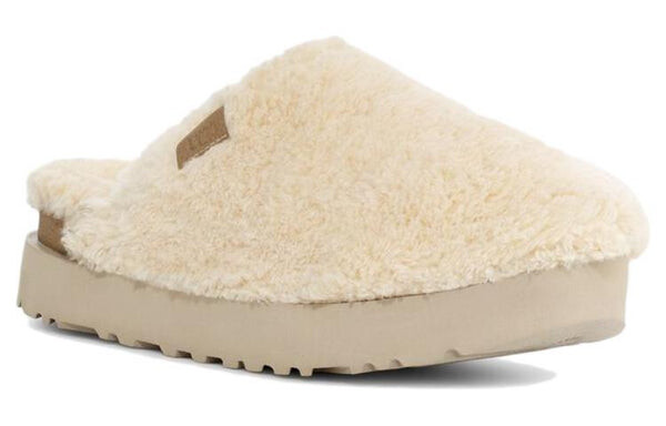 Кроссовки пушистый сахар слайд Ugg, бежевый — фото 3