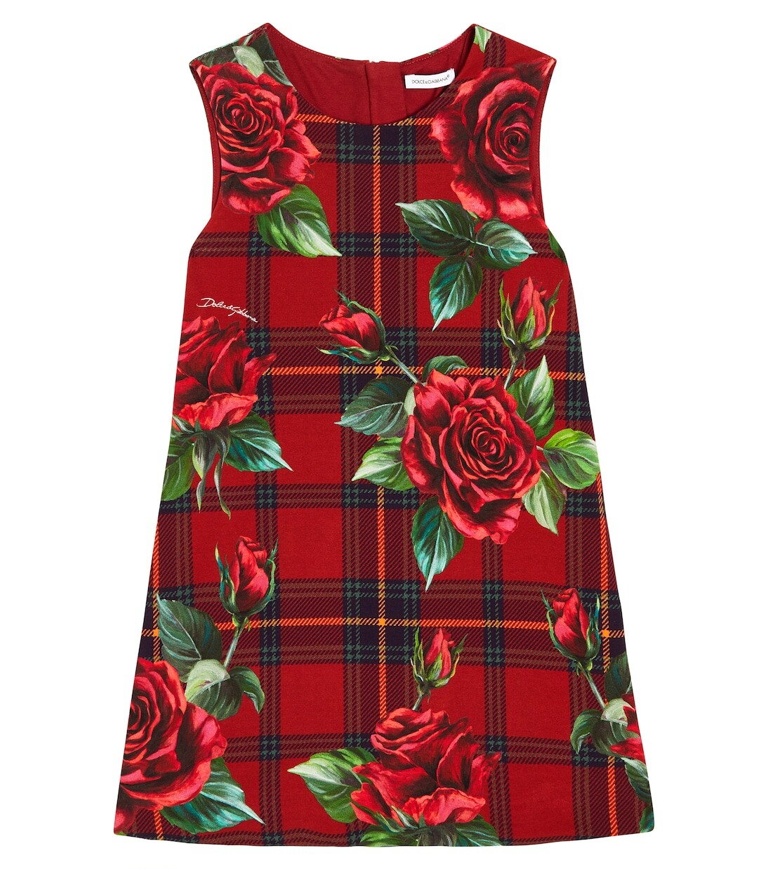

Платье из смесового хлопка с принтом Dolce&Gabbana Kids, мультиколор