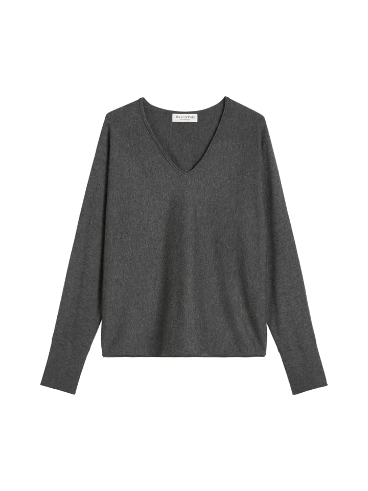 

Свободный свитер тонкой вязки темно-серого меланжевого цвета Marc O'Polo