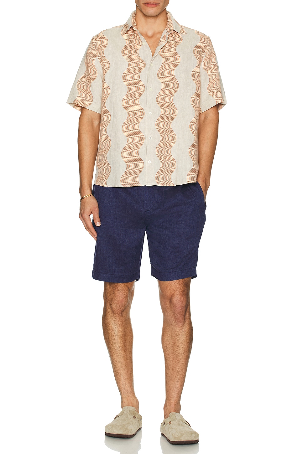 

Felipe Linen Шортыs Frescobol Carioca, Navy Blue