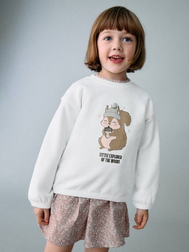 

Детский свитшот Ardilla Cotton Squirrel Mango, Natural White