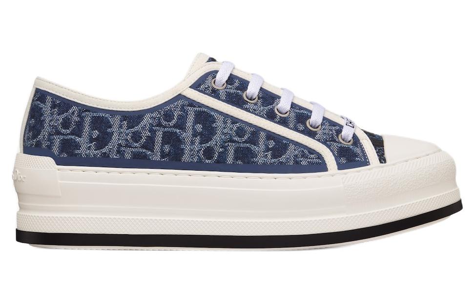 Платформенные кроссовки Walk'n'Dior Low Top женские синие — фото 2