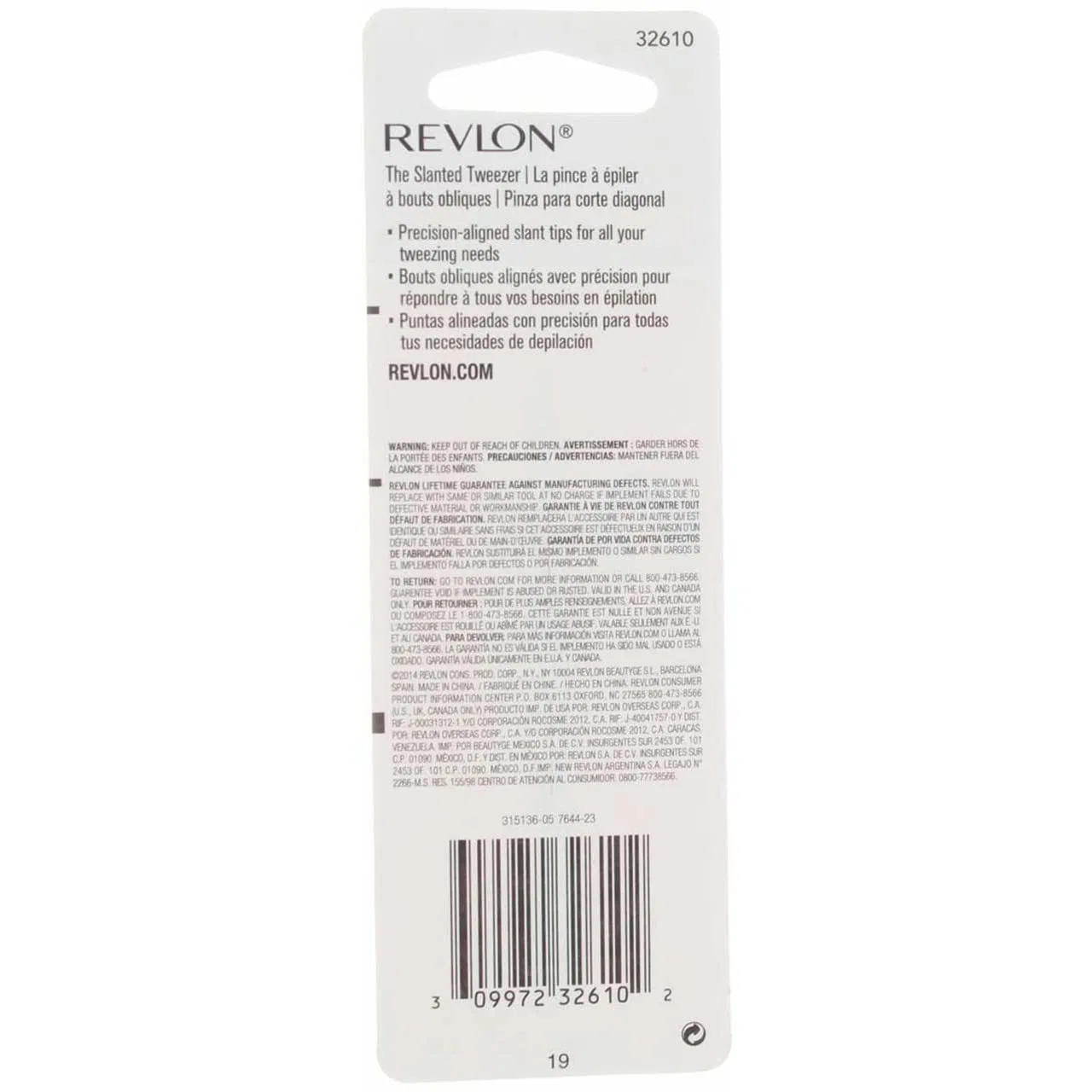 Пинцет со скошенным кончиком от Revlon (2 шт.) Revlon — фото 3