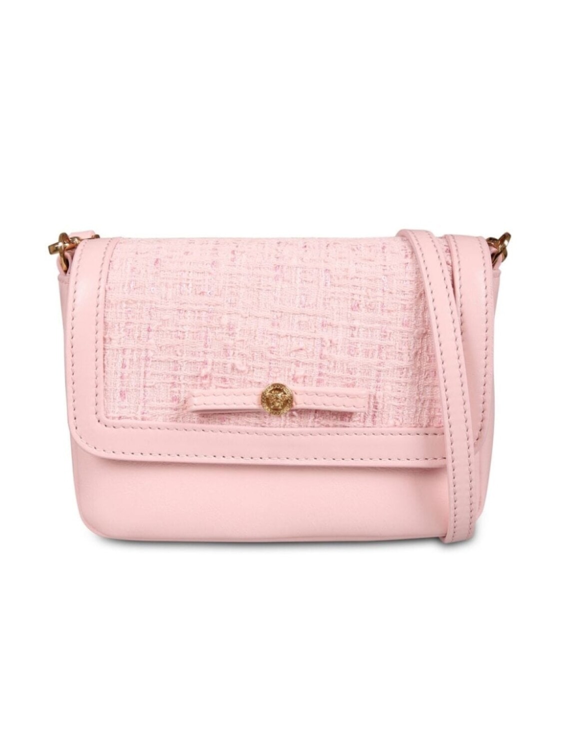 

Versace Kids твидовая сумка на плечо Gianni Ribbon, розовый