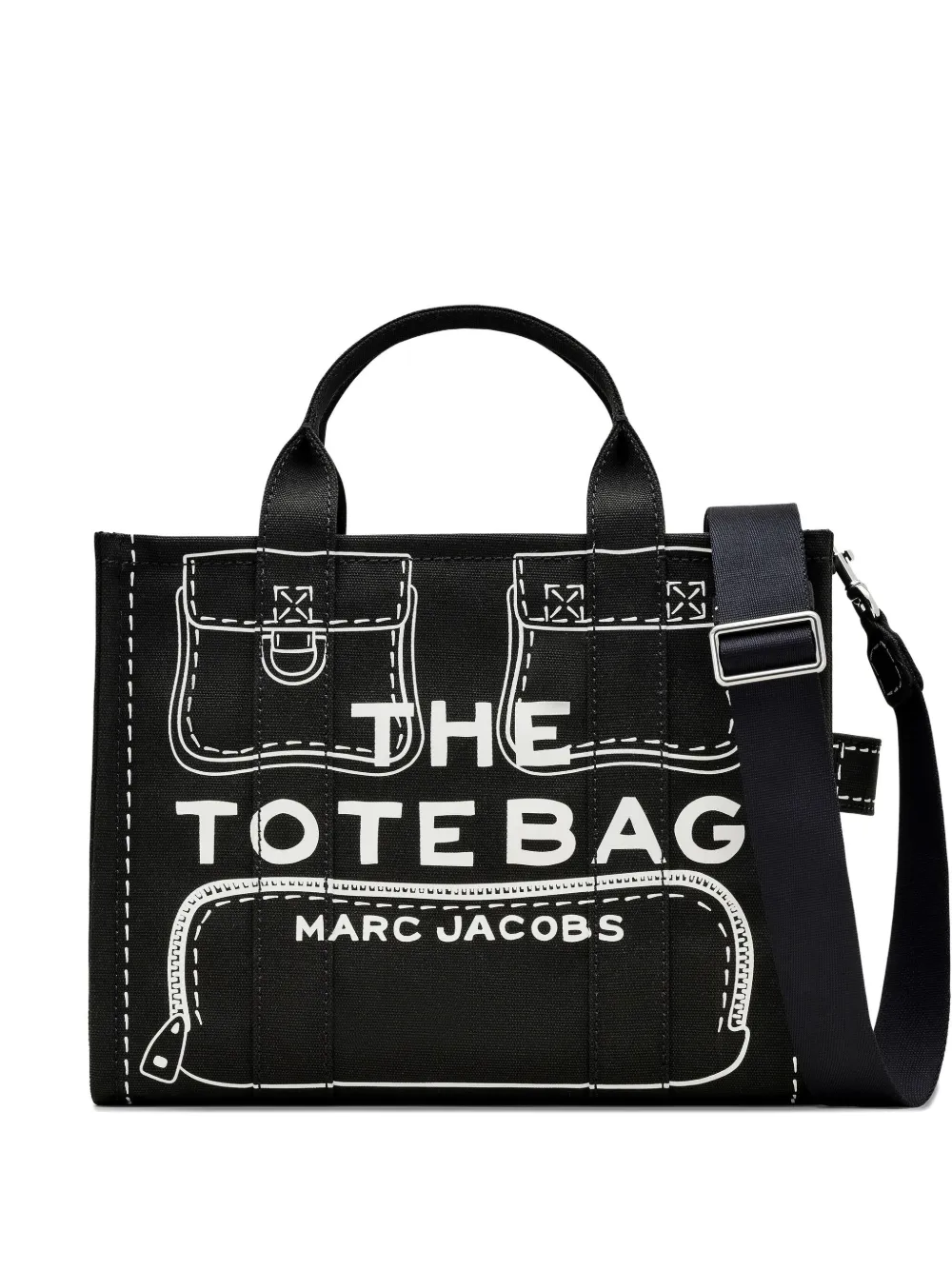 

Сумка-тоут The Trompe L'Oeil среднего размера MARC JACOBS, черный