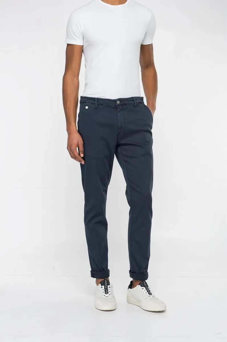 

Брюки-чиносы Replay "Benni Regular Slim Chino", синий