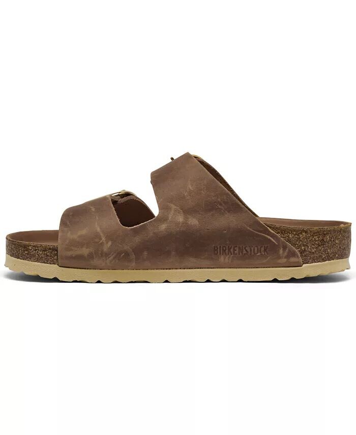 Женские сандалии Arizona из промасленной кожи с большой пряжкой от Finish Line Birkenstock, коричневый — фото 3
