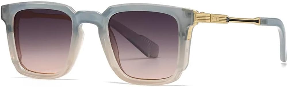 

Классические винтажные солнцезащитные очки для женщин и мужчин в стиле панк, популярные, роскошные, в стиле стимпанк, для вождения (синий, чайный, серый) TVTBBVV, Blue Tea Gray