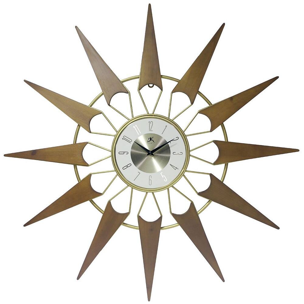

Настенные часы Infinity Instruments Nova Starburst, цвет Gold Wood
