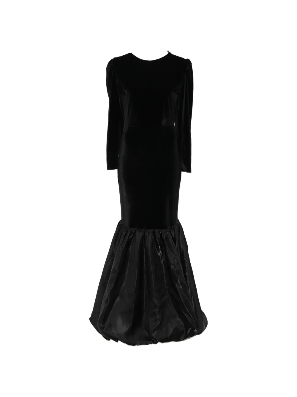 

Бархатное платье с оборками Miau By Clara Rotescu, черный