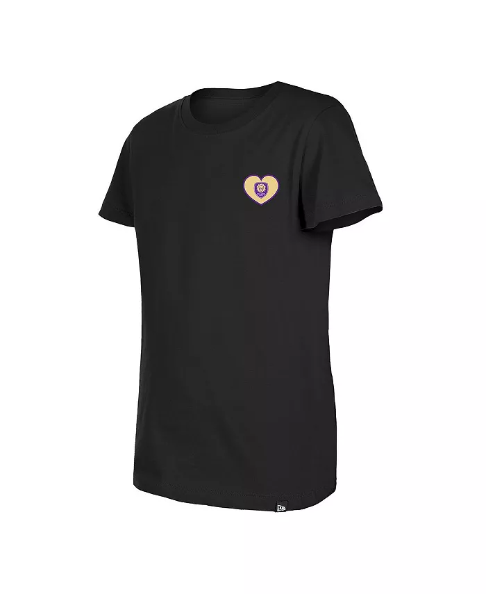 Футболка Big Girls Black Orlando City SC Bubble Heart New Era — фото 3