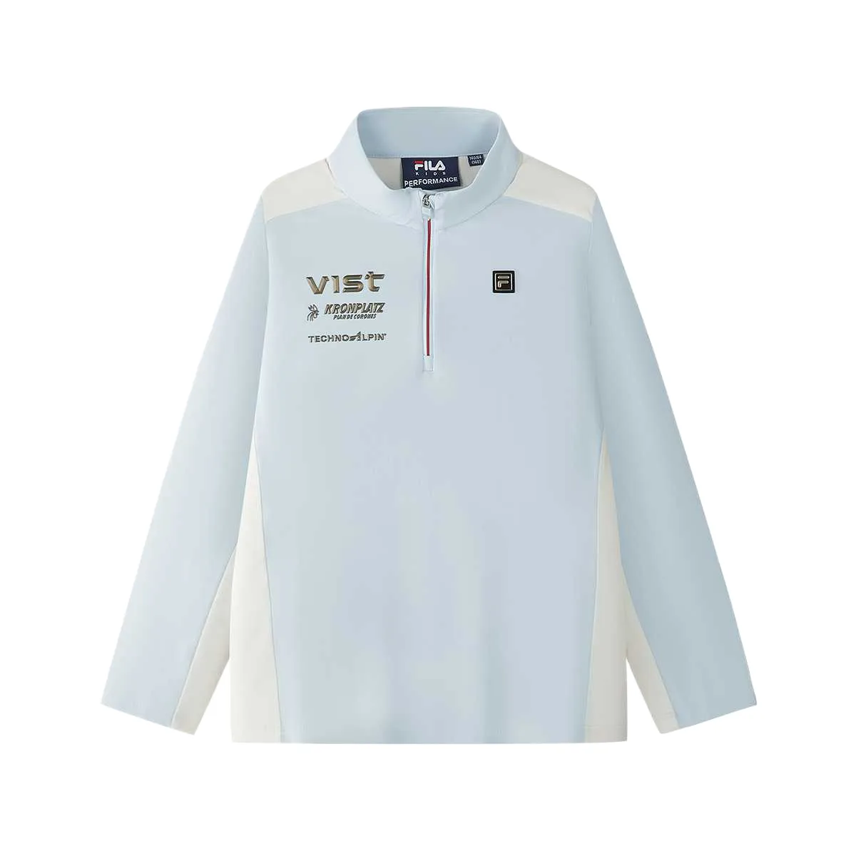 Футболка с воротником стойкой FILA KIDS, Sky Light Blue
