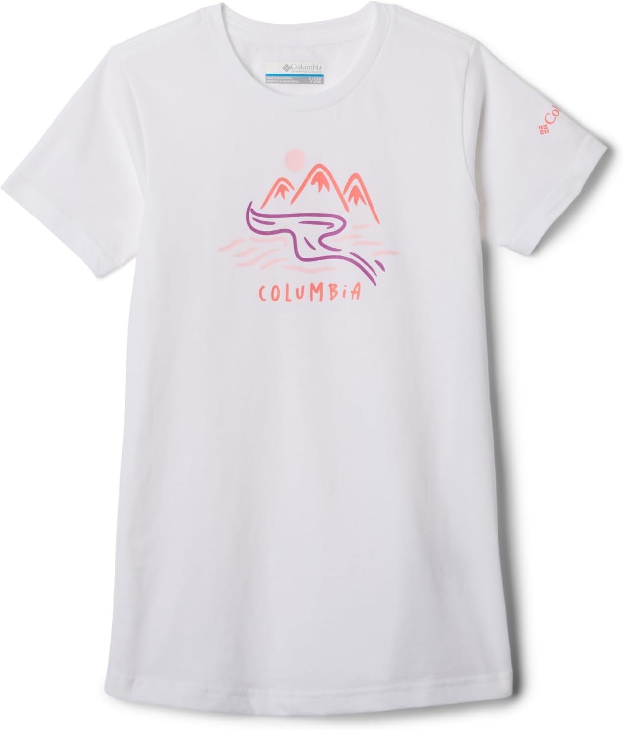 

Футболка с короткими рукавами и принтом «Mission Lake» от Columbia Girls, White/Weaving Waterscape, Белый, Футболка с короткими рукавами и принтом «Mission Lake» от Columbia Girls, White/Weaving Waterscape