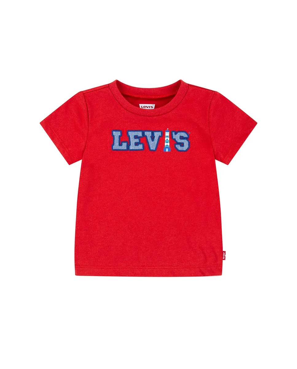 

Футболка Levi's Chambray Baby Boys' с аппликацией логотипа, красный