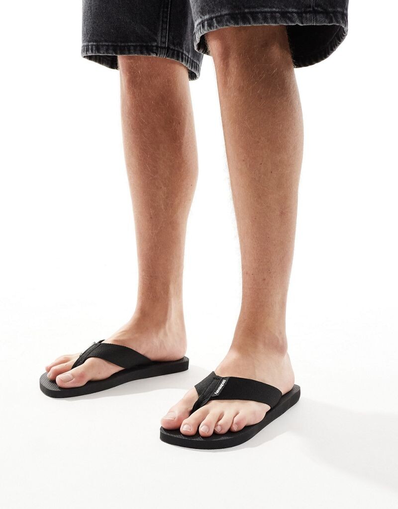 

Havaianas – классические черные шлепанцы
