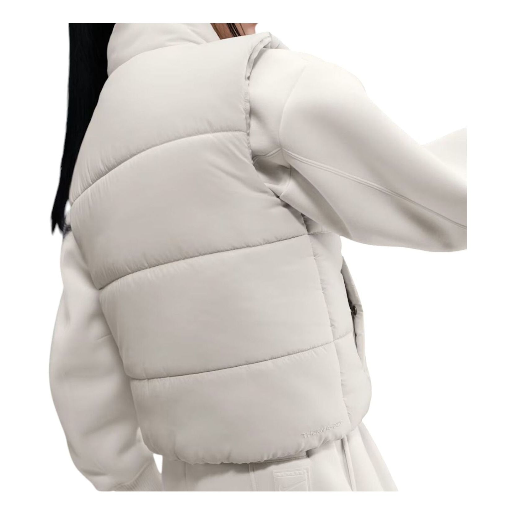 Жилет (WMNS) Nike Sportswear Classic Puffer Therma-FIT Loose Vest 'Light Bone White' — фото 2