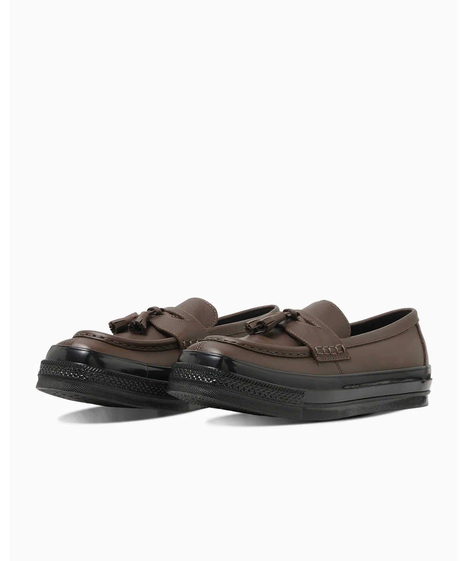 Унисекс лоферы CONVERSE ALL STAR SQUARETOE из натуральной кожи коричневые