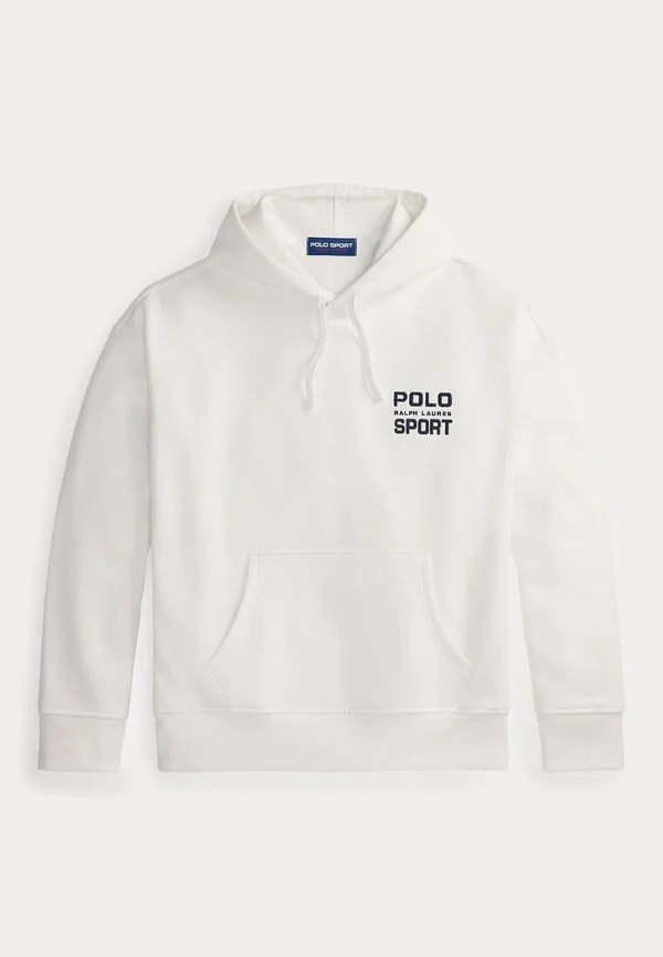 Толстовка-Поло свободного кроя из флиса Polo Ralph Lauren, White — фото 4