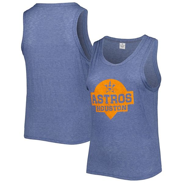 

Женский синий футболка Houston Astros plus size high neck tri-blend Soft As A Grape
