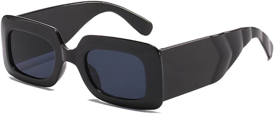 

Солнцезащитные очки LVTFCO в винтажном стиле для женщин и мужчин, с большой прямоугольной оправой, ретро-стиль, для вождения, защита от ультрафиолета UV400, Black Black