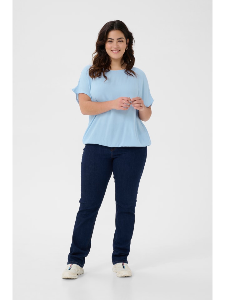 

Блузка KCami с короткими рукавами, свободного кроя, из мягкой шамбре. KAFFE curve