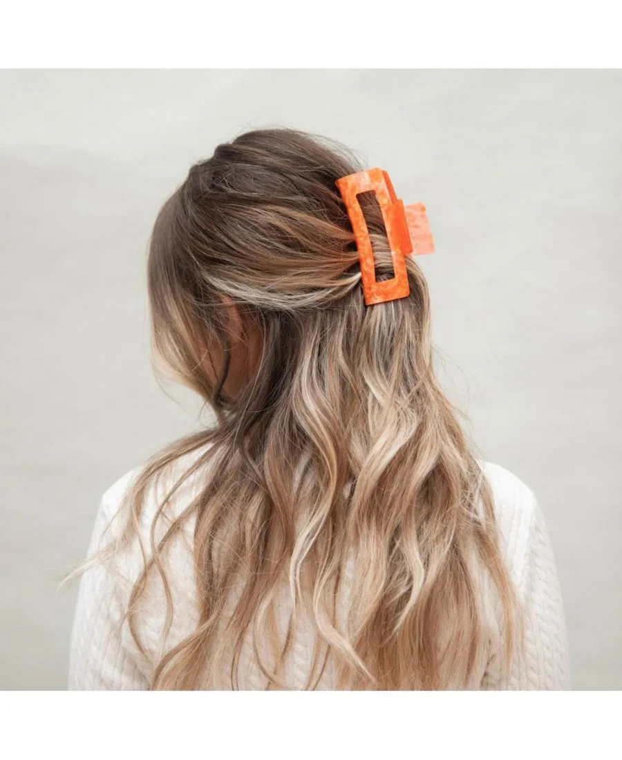 Headbands of Hope Большой прямоугольный зажим-крабик - оранжевый — фото 3