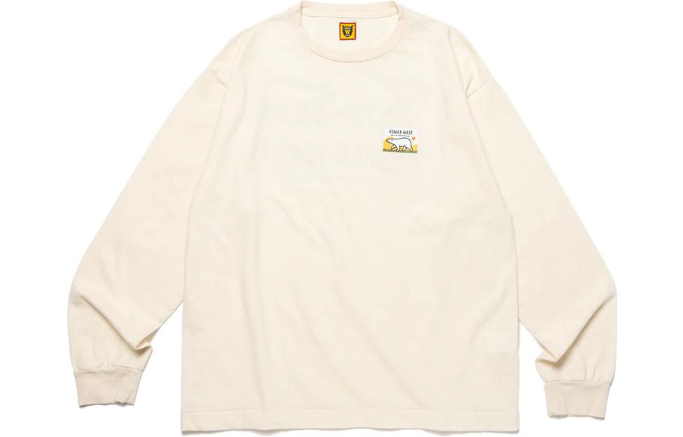 

Футболка с длинным рукавом и принтом логотипа HUMAN MADE, белый